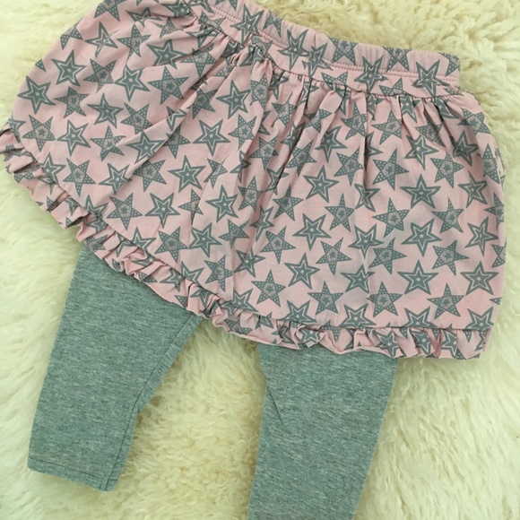 Paperwings Leggings skirt in pink and grey - Picture 2 of 2